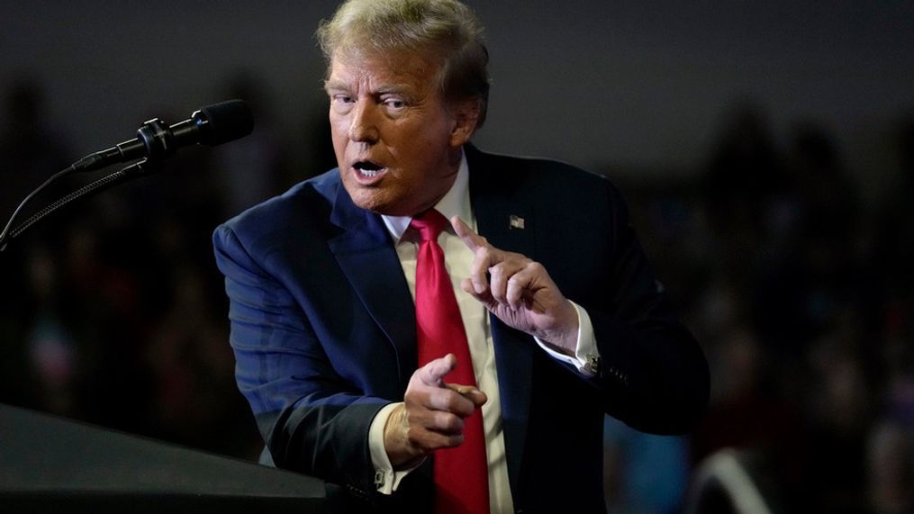 FILE - Republican presidential candidate former President Donald Trump speaks at a Get Out The Vote rally at Coastal Carolina University in Conway, S.C., Saturday, Feb. 10, 2024. (AP Photo/Manuel Balce Ceneta)