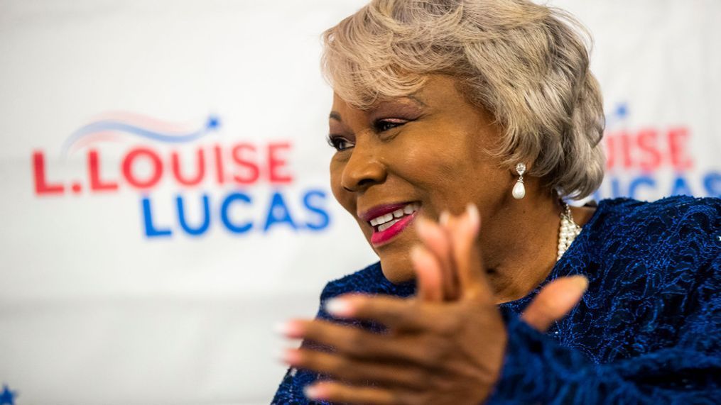 FILE - Sen. Louise Lucas celebrates her win for Virginia's 18th District State Senate Democratic nomination at Bide-A-Wee golf course in Portsmouth, Va., on Tuesday, June 20, 2023. A leading Democratic Virginia legislator says proposed legislation to help pave the way for the NBAâs Washington Wizards and NHLâs Washington Capitals to relocate to northern Virginia is dead. Sen. L. Louise Lucas holds great sway in the General Assembly as chair of the Senate Finance & Appropriations Committee. She told reporters Monday morning, Feb. 12, 2024, that Republican Gov. Glenn Youngkin had made a series of mistakes in trying to advance the deal through a General Assembly now in full Democratic control after Novemberâs elections.(Kendall Warner/The Virginian-Pilot via AP, File)