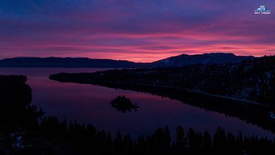 Image for story: Sky Vision wakes up in Emerald Bay to another stunning sunrise over Lake Tahoe