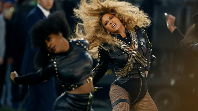 FILE - Beyonce performs during halftime of the NFL Super Bowl 50 football game in Santa Clara, Calif., Sunday, Feb. 7, 2016. (AP Photo/Matt Slocum, File)