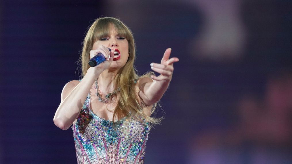 FILE - Taylor Swift performs as part of the "Eras Tour" at the Tokyo Dome, on Feb. 7, 2024, in Tokyo. Swift's last song will still be ringing in the ears of thousands of fans at the Tokyo Dome on Saturday night, Feb. 10 when the singer is expected to rush to a private jet at Haneda airport that will take her on a time-zone-spanning journey to see her boyfriend, NFL star Travis Kelce, play in the Super Bowl in Las Vegas. (AP Photo/Toru Hanai, File)